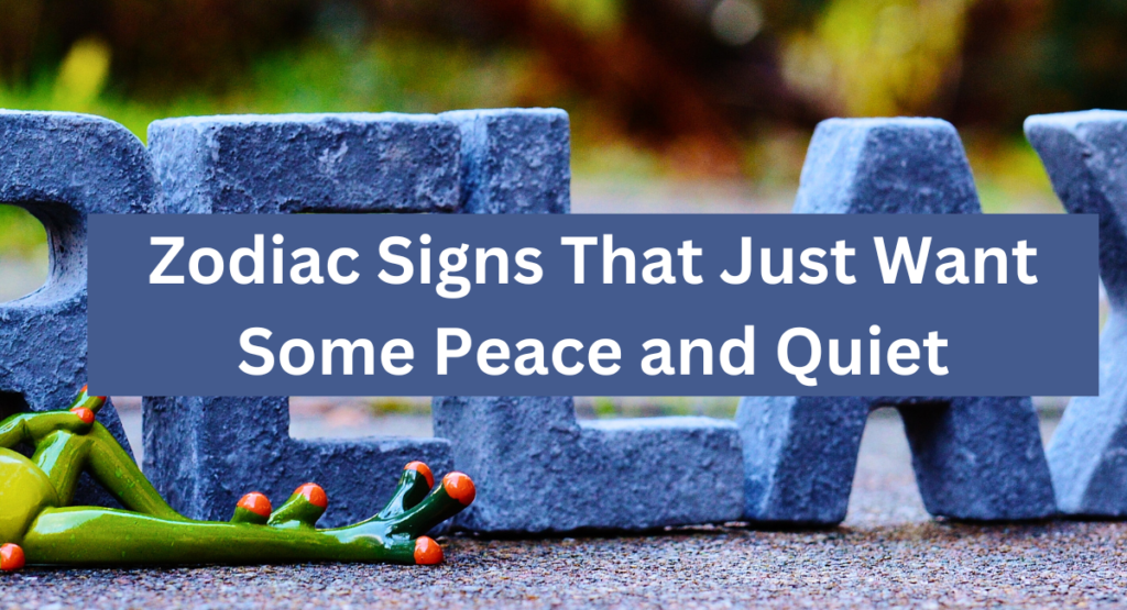 Zodiac Signs That Just Want Some Peace and Quiet